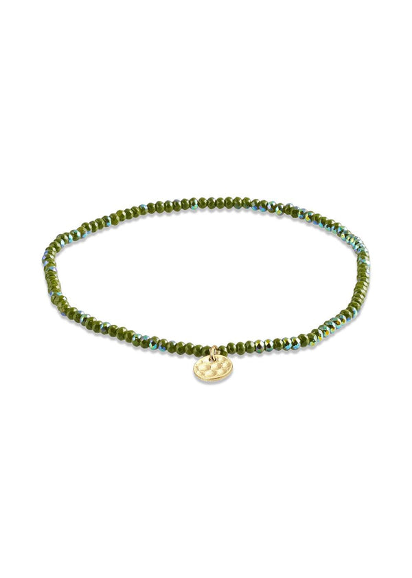 INDIE bracelet green, gold-plated - Gold Plated