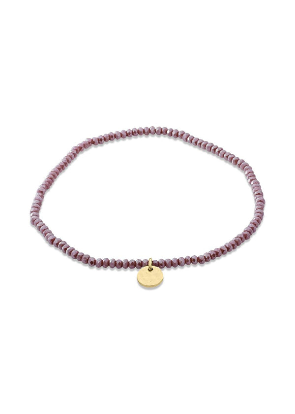 INDIE bracelet purple, gold-plated - Gold Plated
