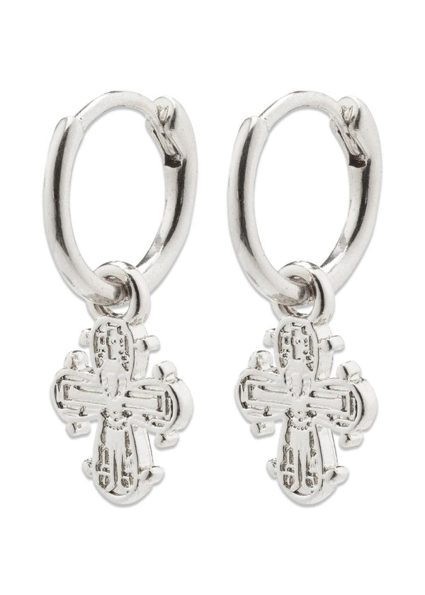DAGMAR huggie hoop earrings silver-plated - Silver Plated