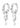 SLOAN earrings silver-plated - Silver Plated