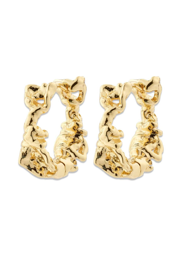 TRUST hoop earrings gold-plated - Gold Plated