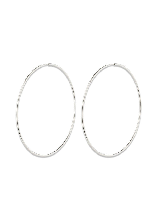 SANNE X-large hoop earrings silver-plated - Silver Plated