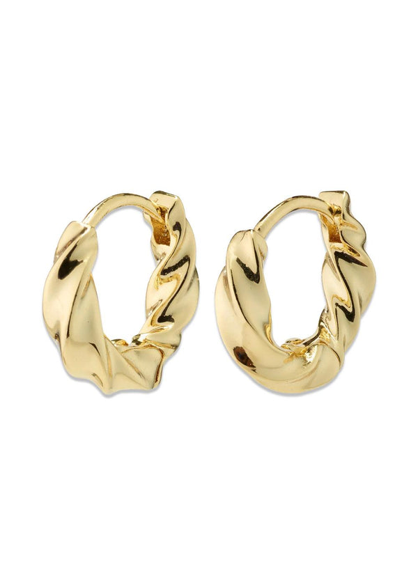 TAFFY small swirl hoop earrings gold-plated - Gold Plated