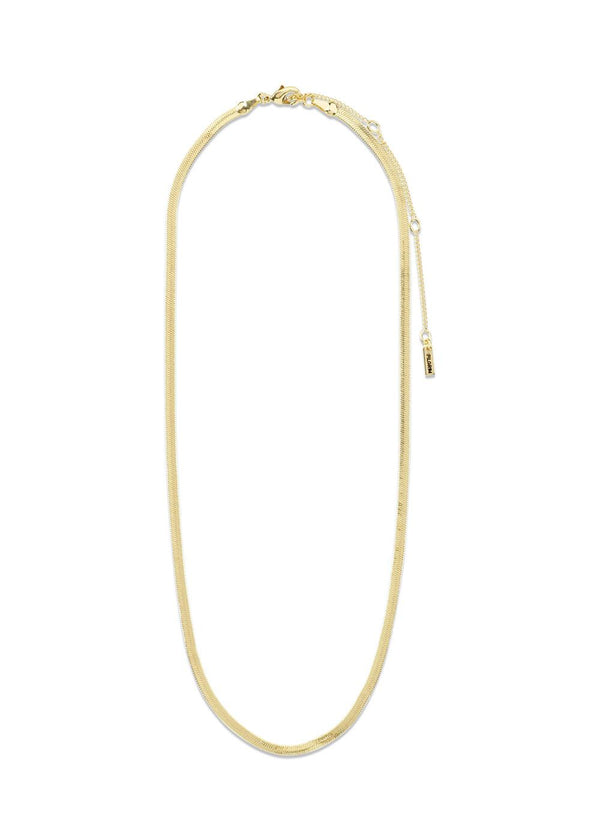JOANNA flat snake chain necklace gold-plated - Gold Plated