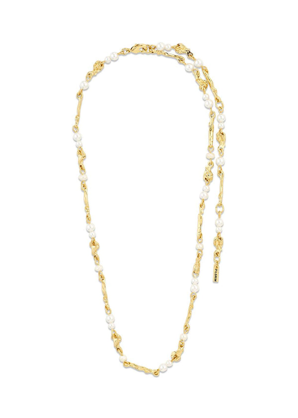 SLOAN pearl necklace gold-plated - Gold Plated