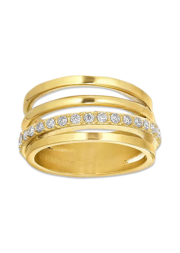 Big Olympia Ring - Gold Stainless Steel