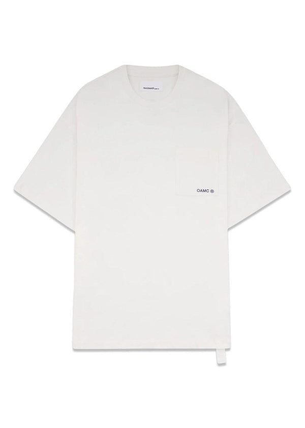 Pocket Tee Stencil Print - White