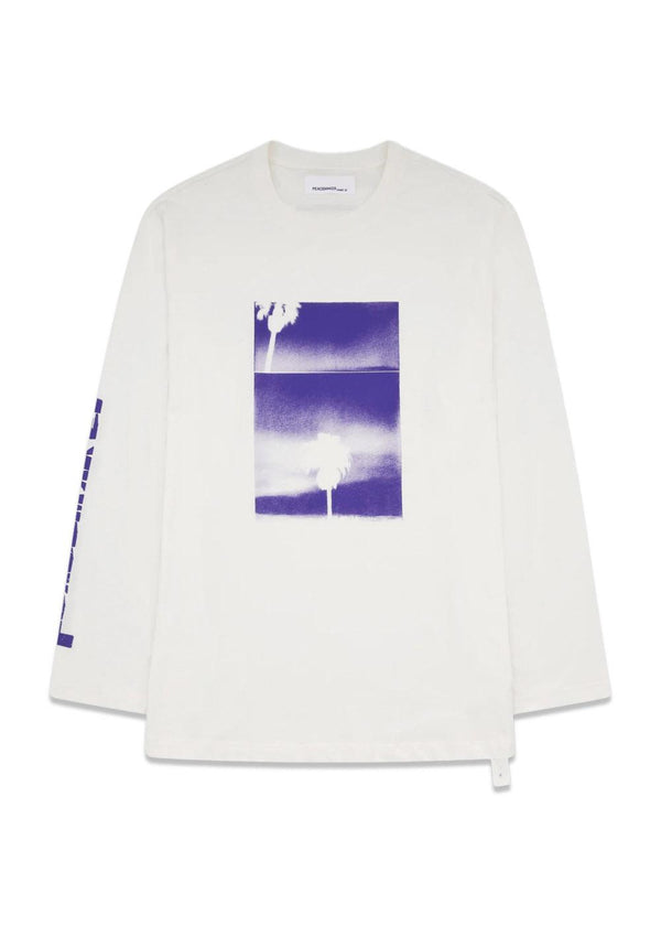 Regular LS Tee Panorama Print - White