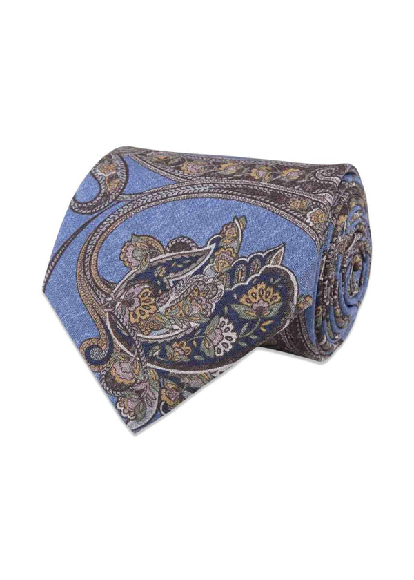 Blue Silk Tie - Blue