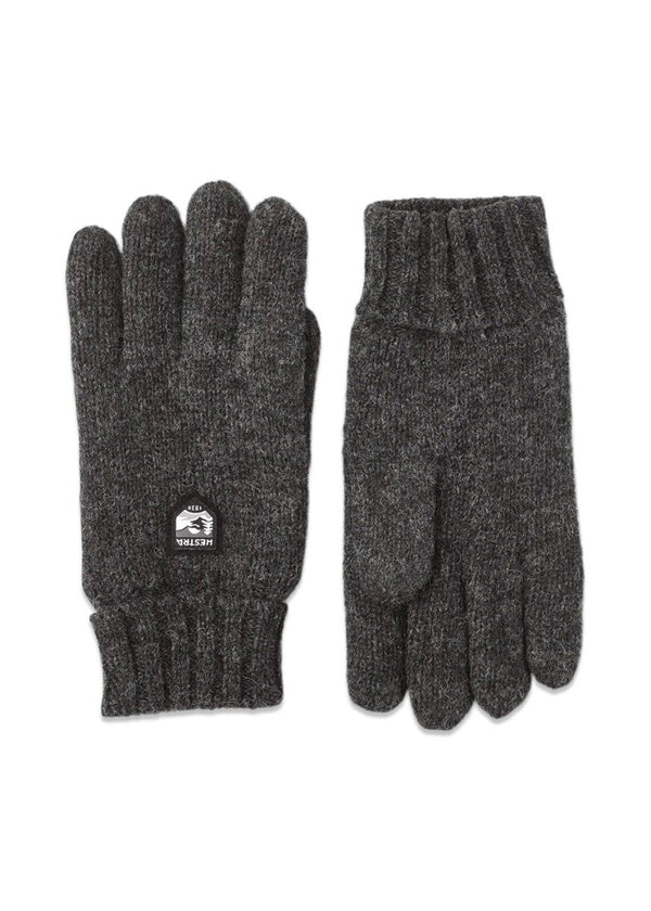 Hestra's Basic Wollen Handschoen - Houtskool. Koop hier handschoenen.