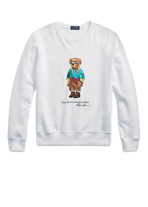 Ralph Laurens Bear Long Sleeve Sweatshirt - White. Køb sweatshirts her.
