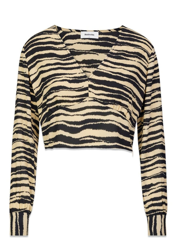 Modströms BeckyMD print top - Moonstone Tiger. Køb toppe her.
