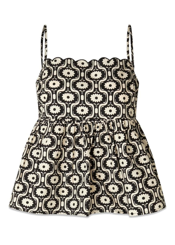 Modströms CoraMD print top - Seventies Fleur. Køb toppe her.