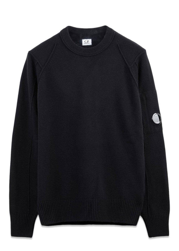 C.P. Companys Crew Neck Knitwear - Black. Køb strik her.