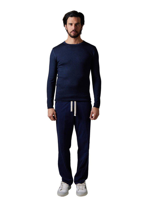 Daniele Fiesolis Crewneck Extrafine Merino - Notte. Køb strik her.