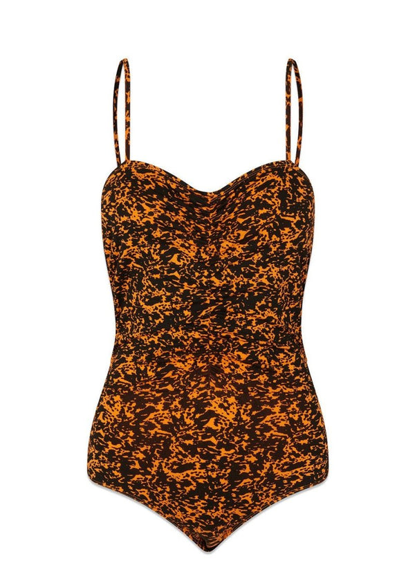 Modströms CurtisMD print bodystocking - Vibrant Orange Splash. Køb toppe her.
