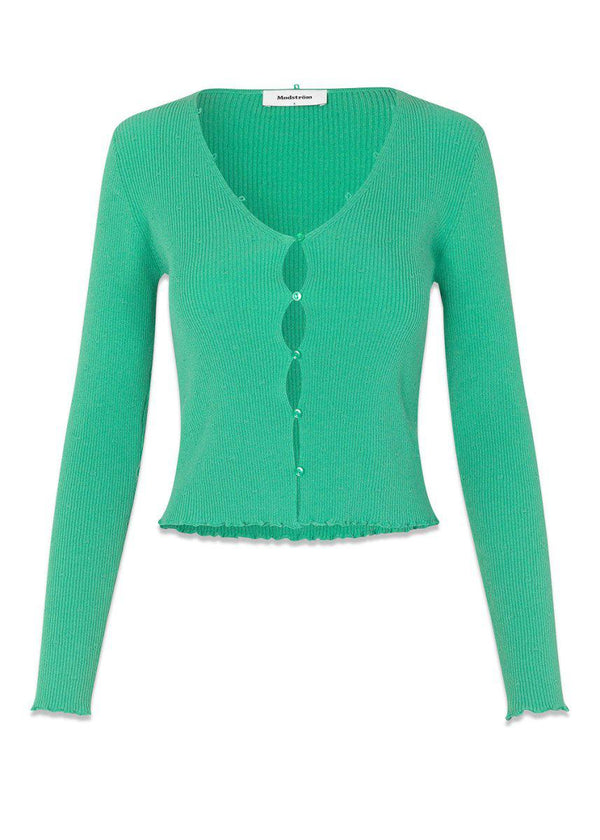 Modströms DorisMD cardigan - Calm Jade. Køb strik her.