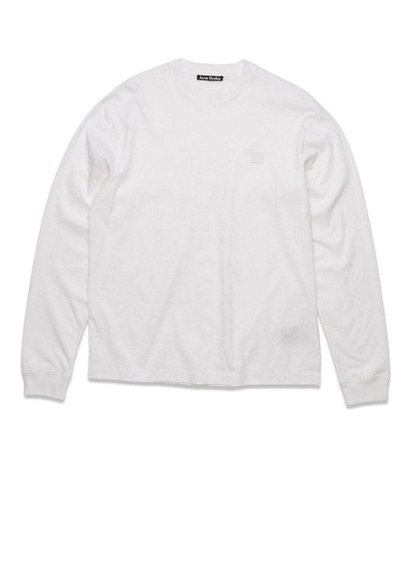 Acne Studios' Eisen Face - Optic White. Køb sweatshirts her.