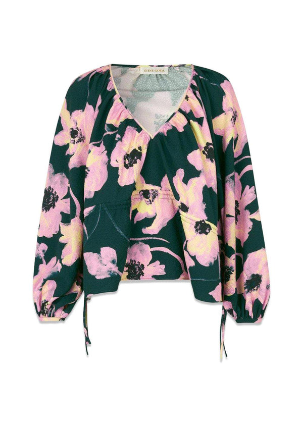 Eveline - Filigran Flower Green-Blouses-Stine Goya-Butler Loftet