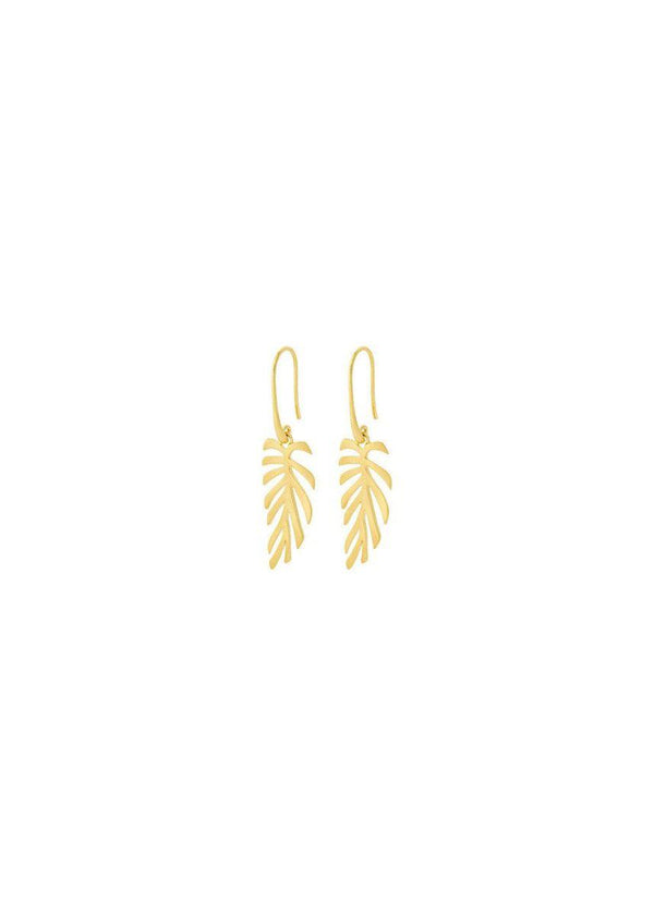 Pernille Corydons Fern Leaf Earhooks - Gold. Køb øreringe her.