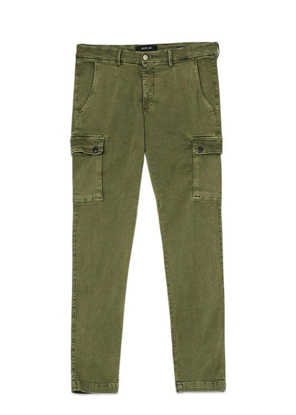 Replays JAAN Pants Cargo - Green. Køb bukser her.