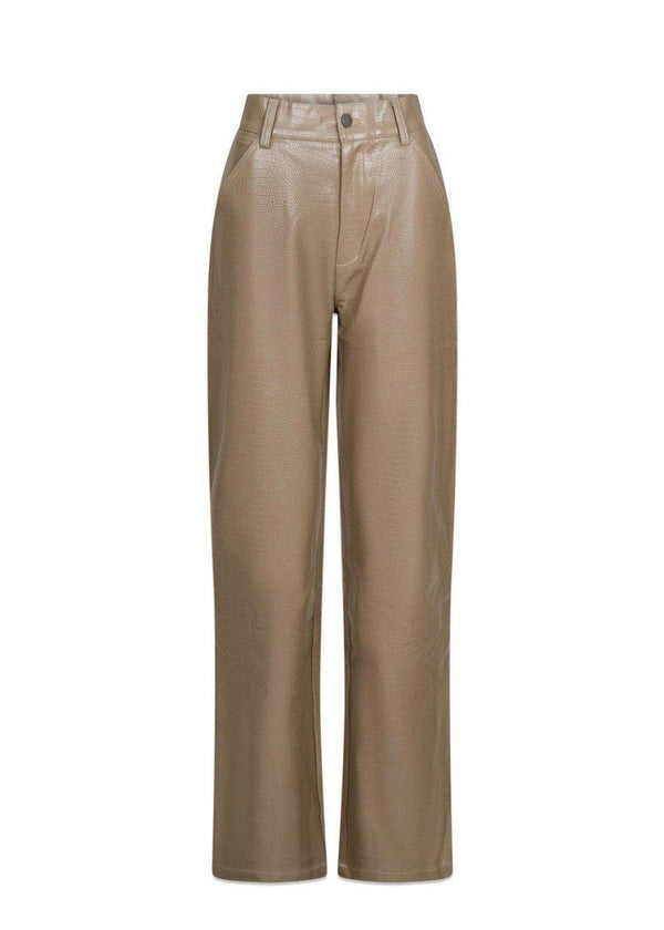 Neo Noirs Jennifer Croc Pants - Taupe. Køb bukser her.