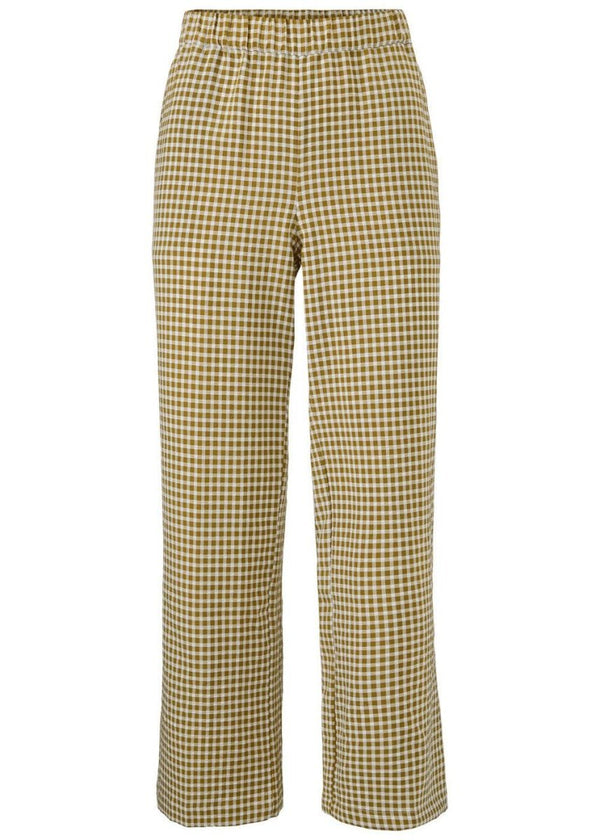 Modströms Jimmy pants - Dark Camel Check. Køb bukser her.