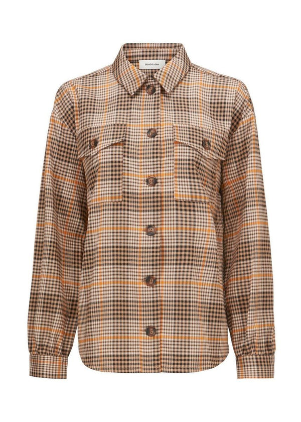 Modströms Jingle shirt - Camel Check. Køb blouses her.