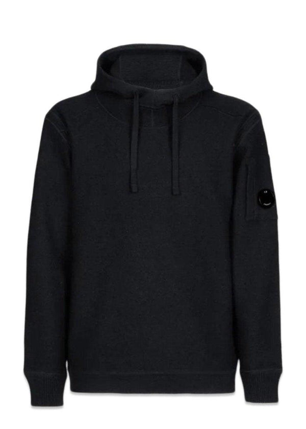 C.P. Companys Knitwear Hooded - Black. Køb strik her.