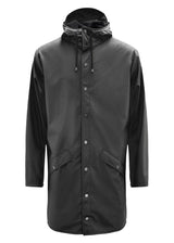Rains' Long Jacket - Black. Køb regnjakker her.