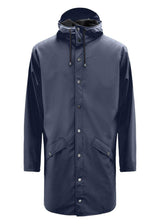 Rains' Long Jacket - Blue. Køb regnjakker her.
