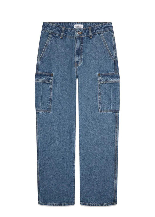 Woodbirds Lou Stone Cargo - Stone Blue. Køb jeans her.