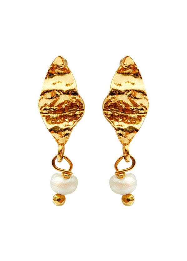 Maanestens Lucca Earring - Sterling Silver (925) Gold Plated. Køb øreringe her.