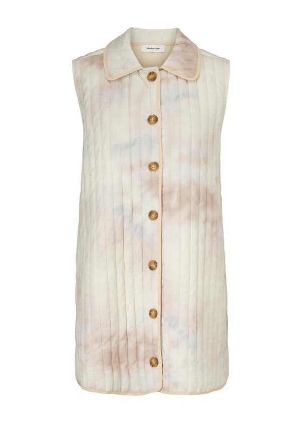 Modströms Luella print vest - Sage Tie Dye. Køb veste her.