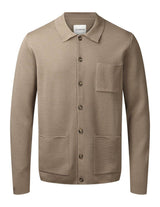 Clippers Manchester Cardigan Polo Colla - Portabello. Køb strik her.