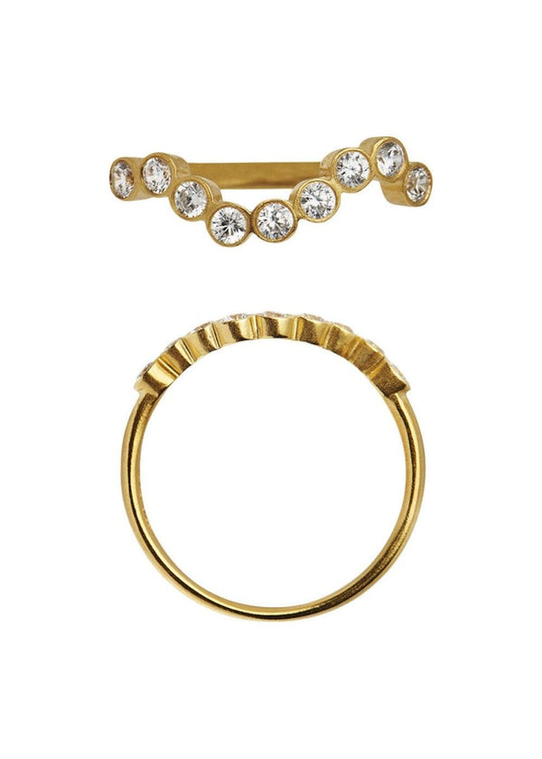 Stine A's Midnight Sparkle Ring Gold-58 - Gold. Køb ringe her.