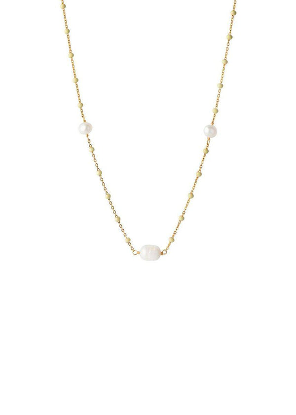 ENAMEL Copenhagens Necklace, Lola Perlita - Lemone/Pearl. Køb halskæder her.