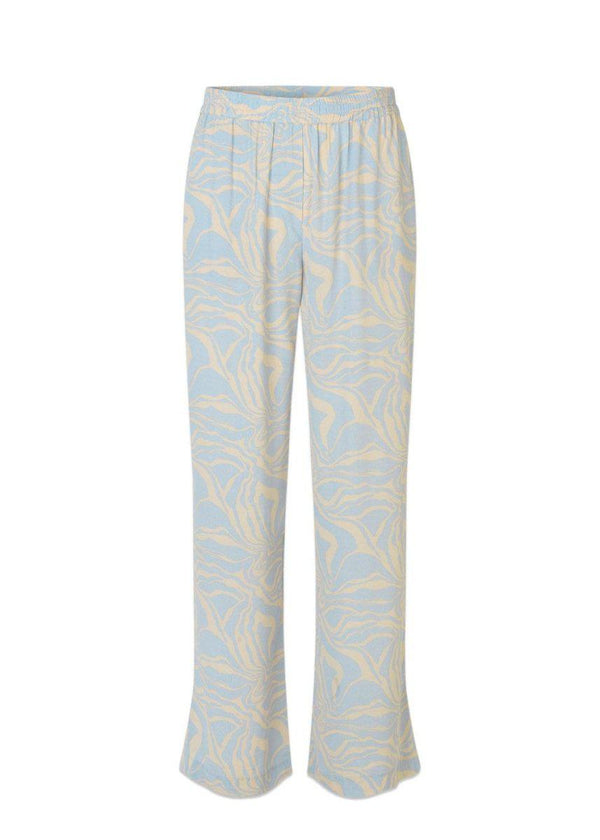 Modströms PalmMD print pants - Ocean Sky. Køb bukser her.