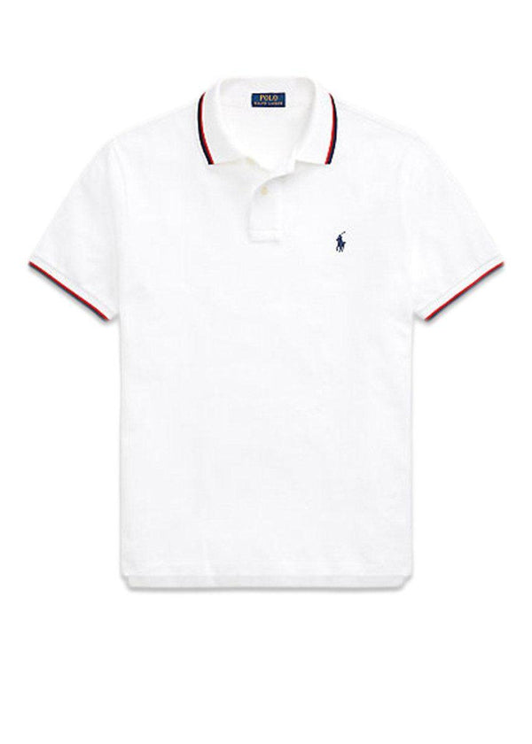 Ralph Laurens Polo Custom Slim Fit - White. Køb t-shirts her.