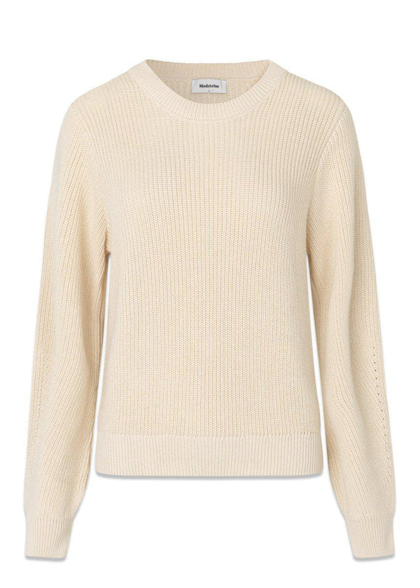 Modströms PrishaMD o-neck - Off White. Køb strik her.