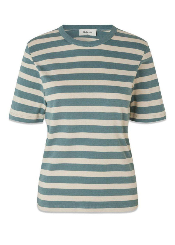 Modströms RaffiMD ss t-shirt - Sea Sand Stripe. Køb t-shirts her.