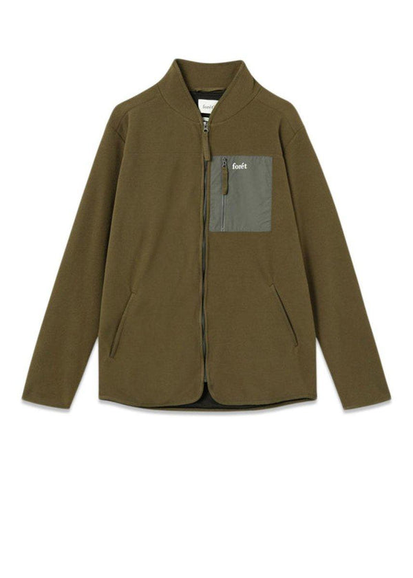 Foréts SILENCE FLEECE JACKET - Army. Køb fleece her.