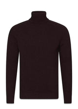 Oscar Jacobsons Salim Rollneck - Brown Flannel. Køb strik her.