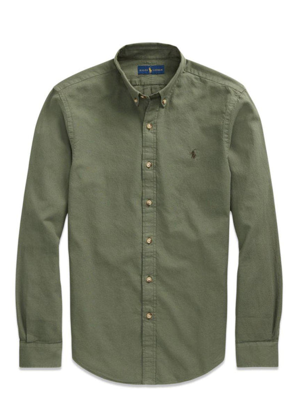 Ralph Laurens Slim Fit Texture - Army. Køb shirts her.