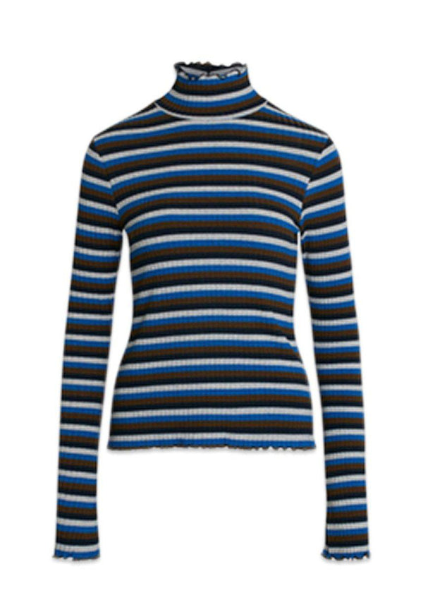Mads Nørgaards Super Stripe Trevor Top - Multi Princess Blue. Køb t-shirts her.