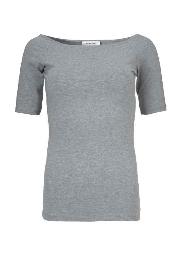 Modströms Tansy top - Grey Melange. Køb t-shirts her.