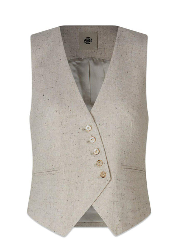 The Garments Taranto Vest - Linen. Køb veste her.