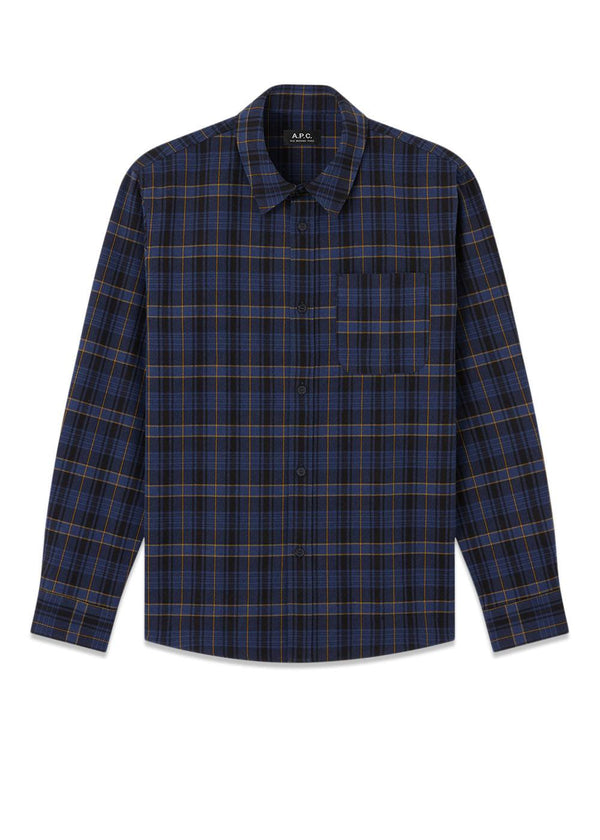 A.P.C's Trek Shirt - Navy/Blue. Køb shirts her.