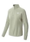 The North Faces W 100 Glacier 1/4 zip - Tea Green. Køb fleece her.
