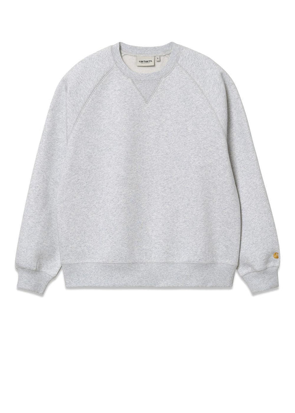 Carhartt WIP's W' Chase Sweat - Ash Heather / Gold. Køb sweatshirts her.